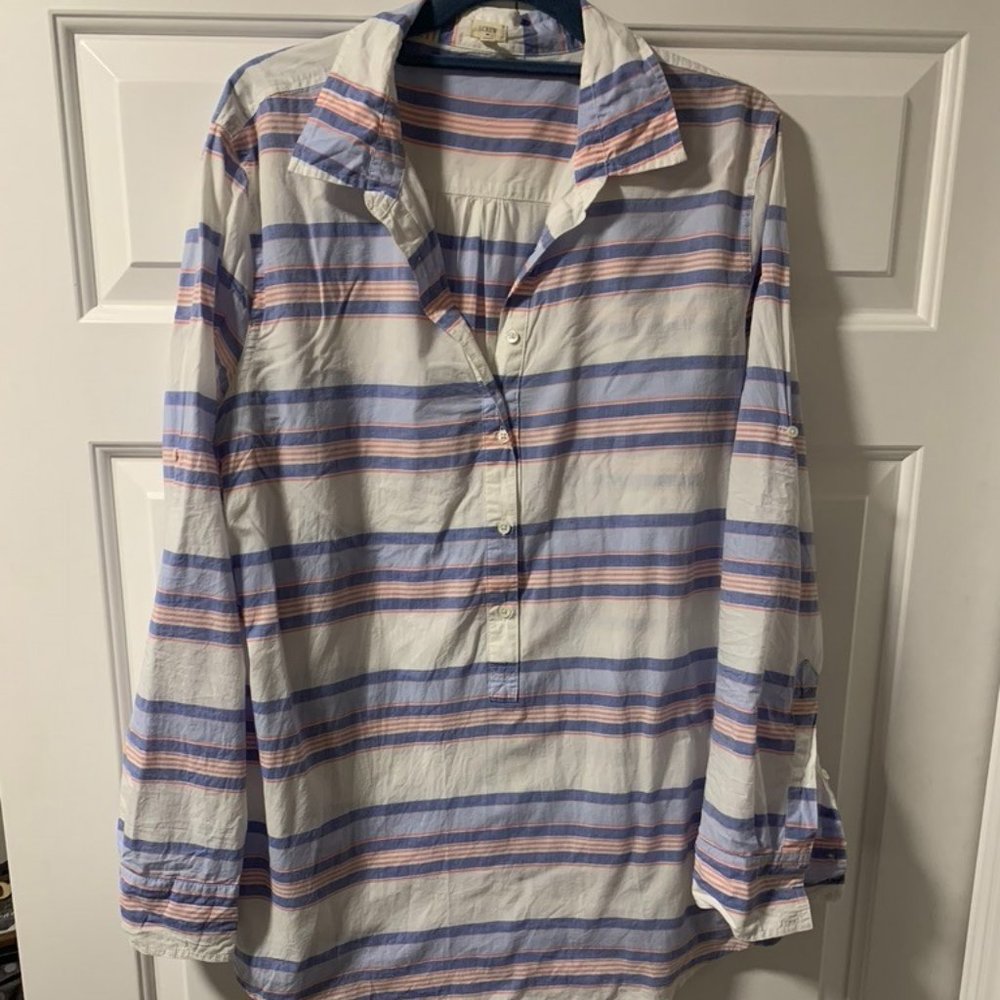 J Crew Striped Boyfriend Tunic